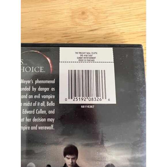 The Twilight Saga Eclipse DVD 2010 Romance Movie Kristen Stewart Pre-Owned - Picture 3 of 4